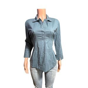 Pulp women long sleeve tie back pullover casual shirt M